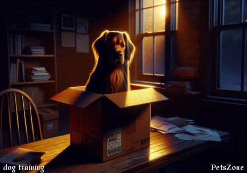 Dog moving forward training illustration