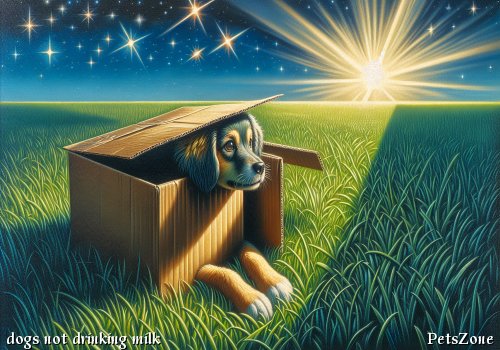 What is the reason that dogs don’t drink milk or water?
