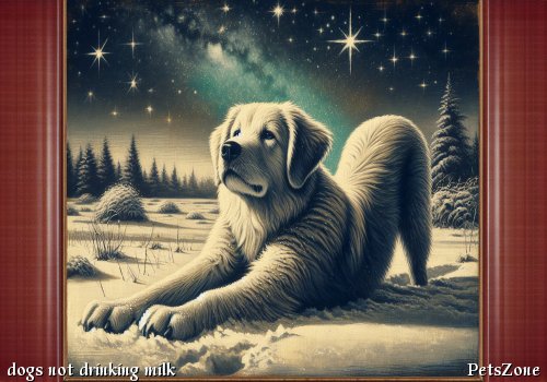 What is the reason that dogs don’t drink milk or water?
