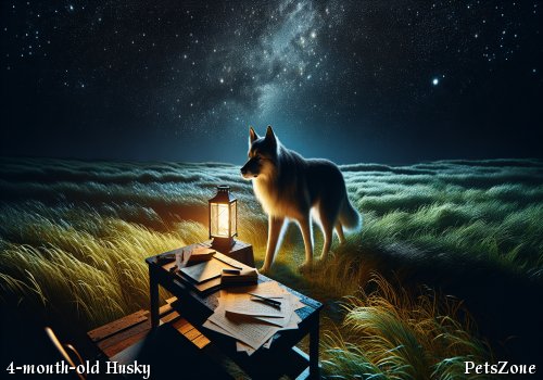 What should be paid attention to when feeding a 4-month-old Husky puppy