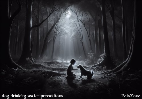 What are the precautions for dogs drinking water?