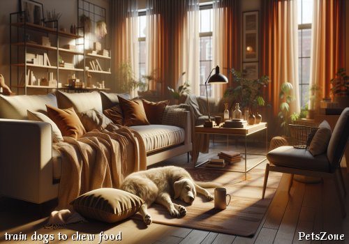 scattered dog food portions