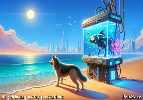 What are the precautions for dogs drinking water?