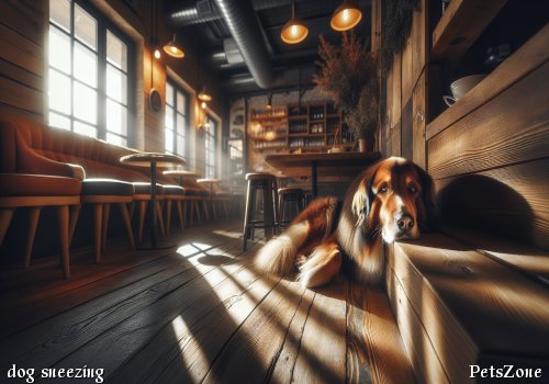 What is the reason for dogs sneezing?